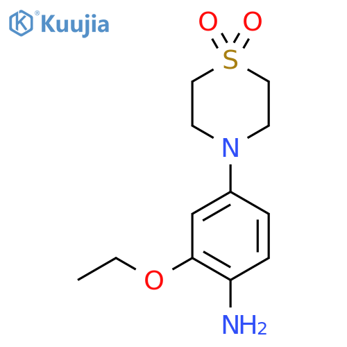 4-(4-Amino-3-ethoxyphenyl)-1lambda6-thiomorpholine-1,1-dione structure