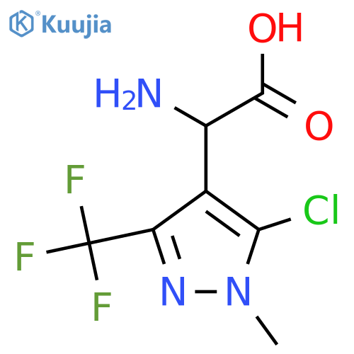 2-amino-2-5-chloro-1-methyl-3-(trifluoromethyl)-1H-pyrazol-4-ylacetic acid structure
