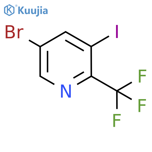 5-Bromo-3-iodo-2-(trifluoromethyl)pyridine structure