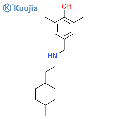 2,6-Dimethyl-4-({[2-(4-methylcyclohexyl)ethyl]amino}methyl)phenol structure