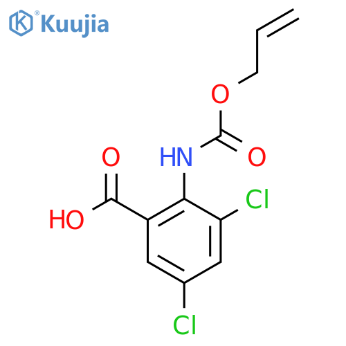 3,5-dichloro-2-{(prop-2-en-1-yloxy)carbonylamino}benzoic acid structure