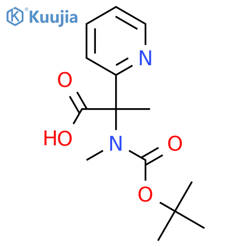 2-{(tert-butoxy)carbonyl(methyl)amino}-2-(pyridin-2-yl)propanoic acid structure