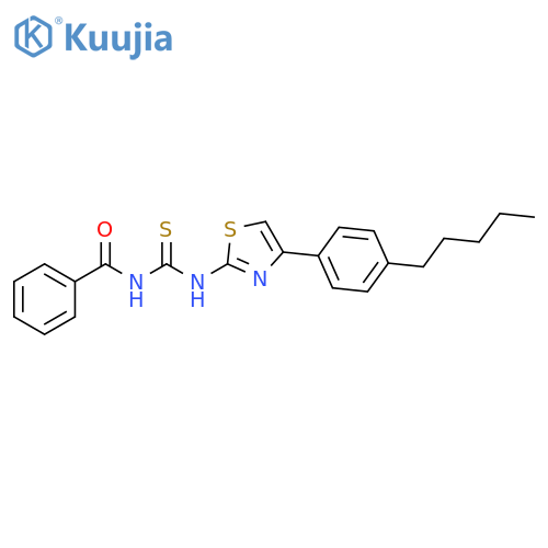 Benzamide, N-[[[4-(4-pentylphenyl)-2-thiazolyl]amino]thioxomethyl]- structure