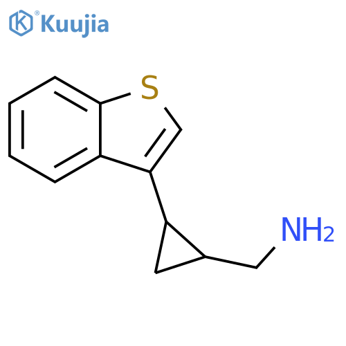 2-(1-benzothiophen-3-yl)cyclopropylmethanamine structure