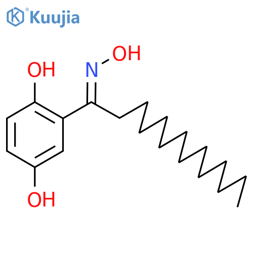 1-Tetradecanone, 1-(2,5-dihydroxyphenyl)-, oxime structure