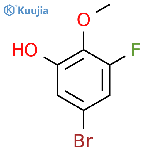 5-bromo-3-fluoro-2-methoxyphenol structure