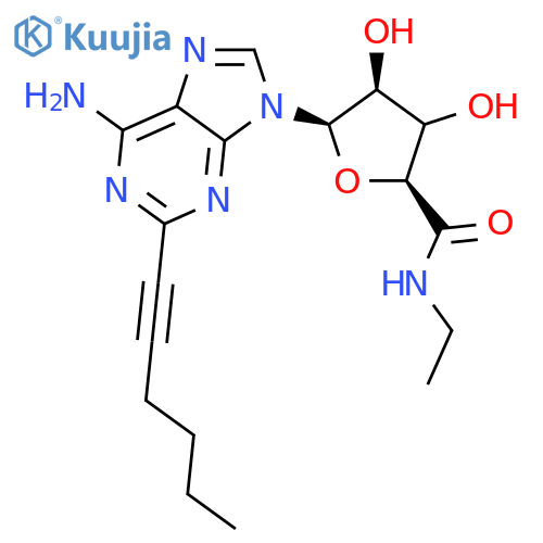 2-Hexynyl-5'-N-ethylcarboxamidoadenosine structure