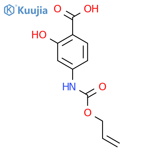 2-hydroxy-4-{(prop-2-en-1-yloxy)carbonylamino}benzoic acid structure