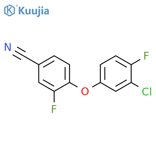 4-(3-chloro-4-fluorophenoxy)-3-fluorobenzonitrile structure