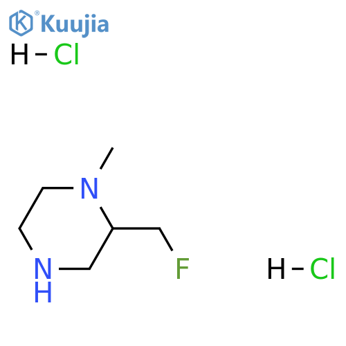 2-(fluoromethyl)-1-methylpiperazine dihydrochloride structure