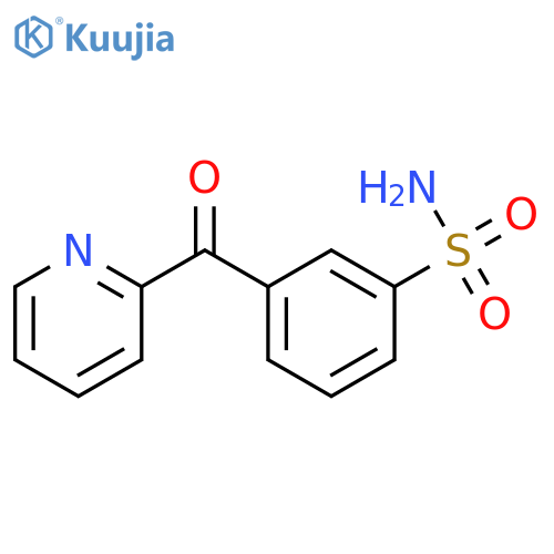 3-(pyridine-2-carbonyl)benzene-1-sulfonamide structure