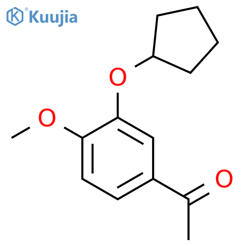 Ethanone,1-[3-(cyclopentyloxy)-4-methoxyphenyl]- structure