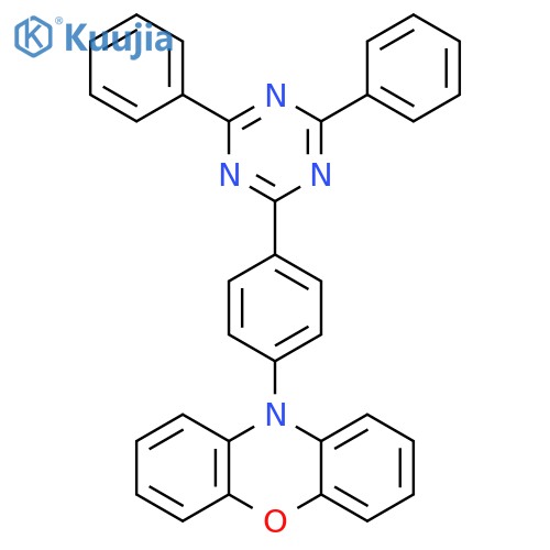 10-(4-(4,6-diphenyl-1,3,5-triazin-2-yl)phenyl)-10H-phenoxazine structure