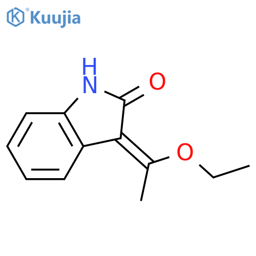 2H-Indol-2-one, 3-(1-ethoxyethylidene)-1,3-dihydro-, (Z)- structure