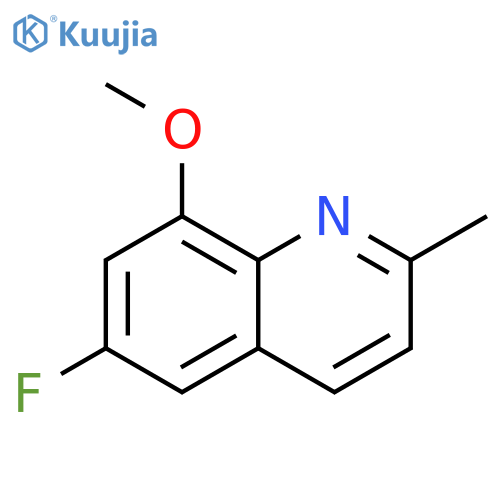 6-Fluoro-8-methoxy-2-methylquinoline structure
