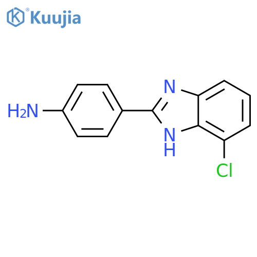 4-(4-chloro-1H-1,3-benzodiazol-2-yl)aniline structure