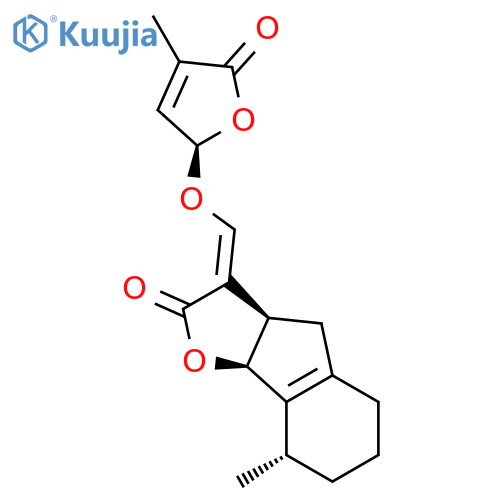 2H-Indeno[1,2-b]furan-2-one,3-[[[(2R)-2,5-dihydro-4-methyl-5-oxo-2-furanyl]oxy]methylene]-3,3a,4,5,6,7,8,8b-octahydro-8-methyl-,(3E,3aR,8S,8bS)- structure