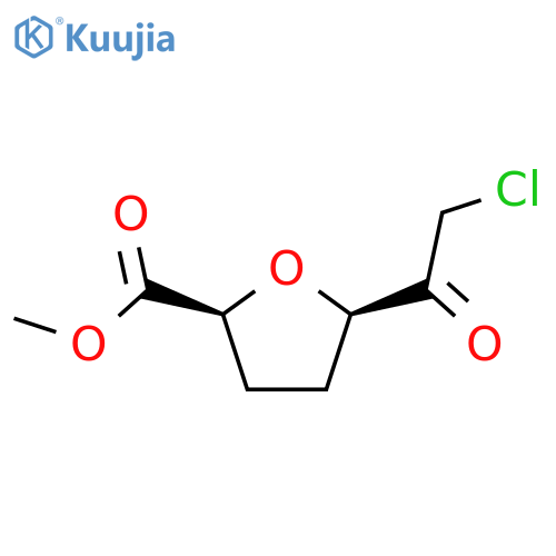 2-Furancarboxylic acid,5-(chloroacetyl)tetrahydro-, methyl ester, (2S-cis)- (9CI) structure