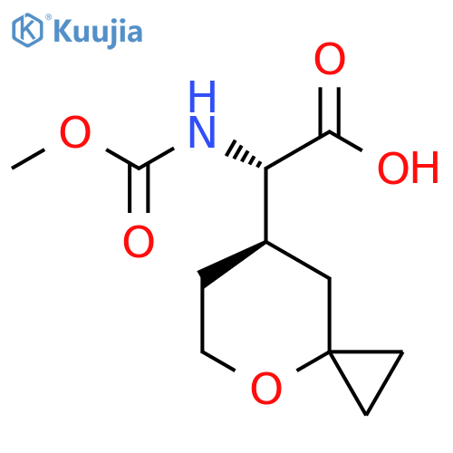 (2S)-2-(methoxycarbonylamino)-2-[(7R)-4-oxaspiro[2.5]octan-7-yl]acetic acid structure