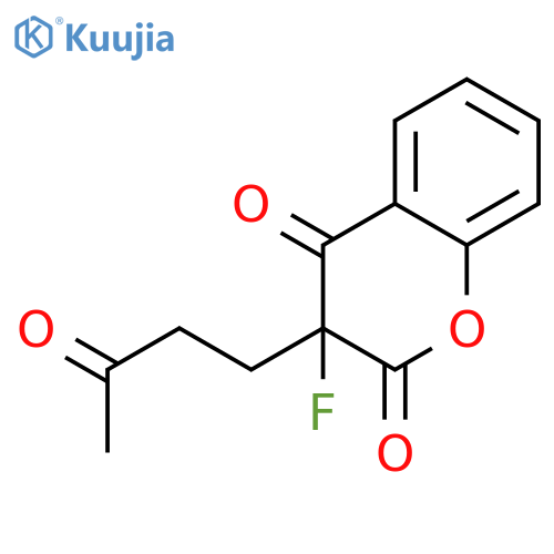 2H-1-Benzopyran-2,4(3H)-dione, 3-fluoro-3-(3-oxobutyl)- structure