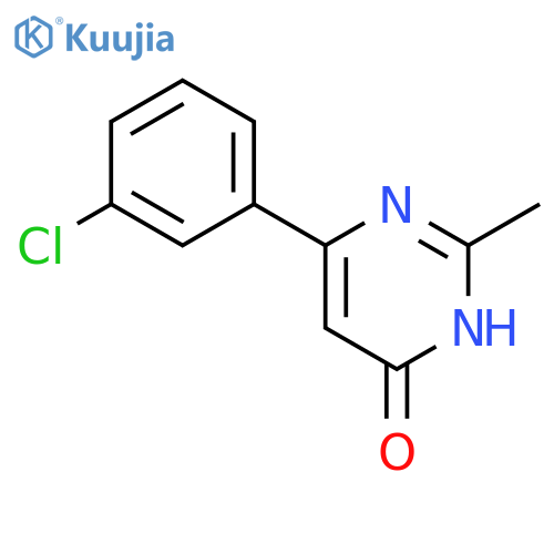 6-(3-chlorophenyl)-2-methylpyrimidin-4-ol structure