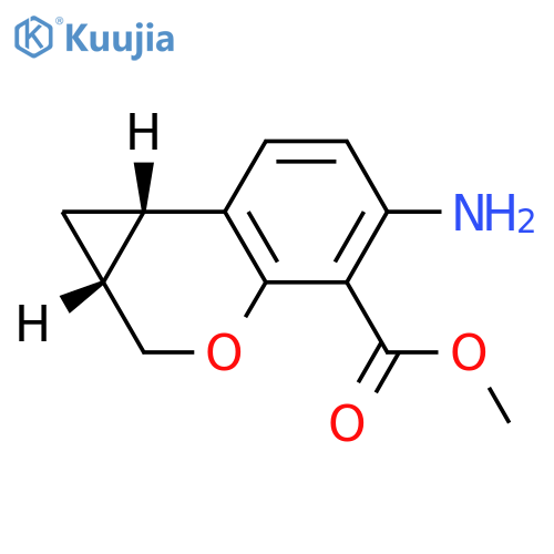 (1AR,7bS)-methyl 5-amino-1,1a,2,7b-tetrahydrocyclopropa[c]chromene-4-carboxylate structure