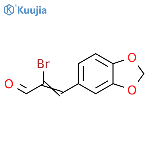 2-Propenal, 3-(1,3-benzodioxol-5-yl)-2-bromo- structure