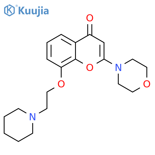 4H-1-Benzopyran-4-one, 2-(4-morpholinyl)-8-[2-(1-piperidinyl)ethoxy]- structure