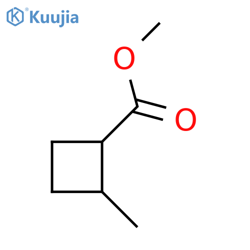Cyclobutanecarboxylicacid, 2-methyl-, methyl ester structure