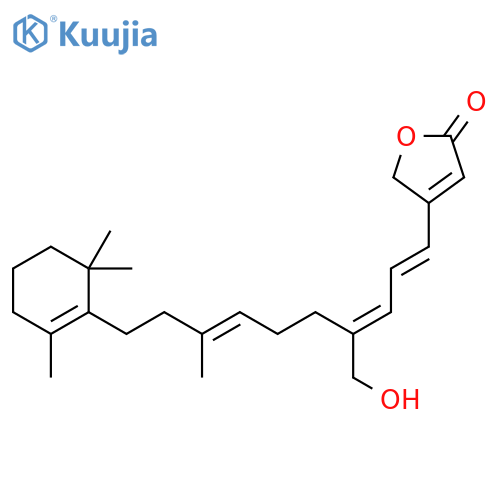 2(5H)-Furanone,4-[(1E,3E,7E)-4-(hydroxymethyl)-8-methyl-10-(2,6,6-trimethyl-1-cyclohexen-1-yl)-1,3,7-decatrienyl]-(9CI) structure