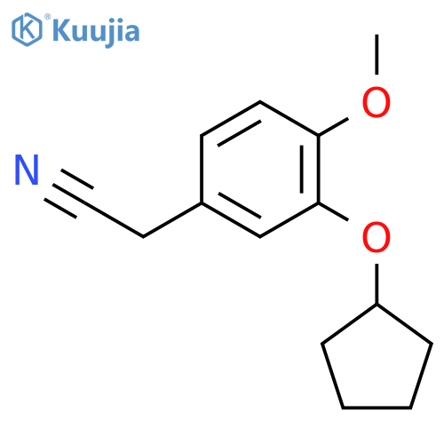2-(3-(Cyclopentyloxy)-4-methoxyphenyl)acetonitrile structure
