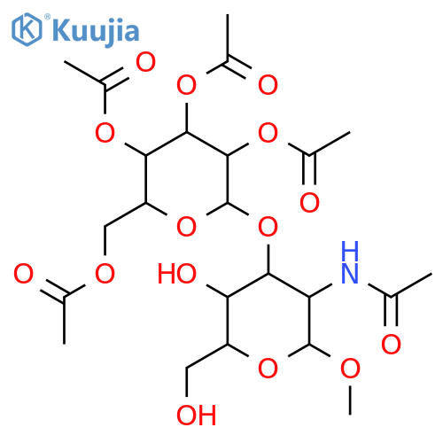 Methyl 2-acetamido-2-deoxy-3-O-(2,3,4,6-tetra-O-acetyl-b-D-galactopyranosyl)-a-D-galactopyranoside structure