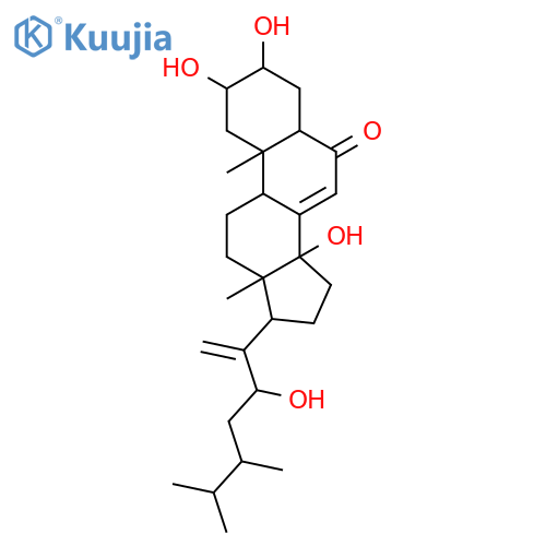 Ergosta-7,20-dien-6-one,2,3,14,22-tetrahydroxy-, (2b,3b,5b,22R)- (9CI) structure