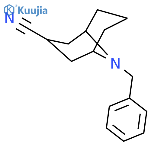 9-Azabicyclo[3.3.1]nonane-3-carbonitrile, 9-(phenylmethyl)- structure