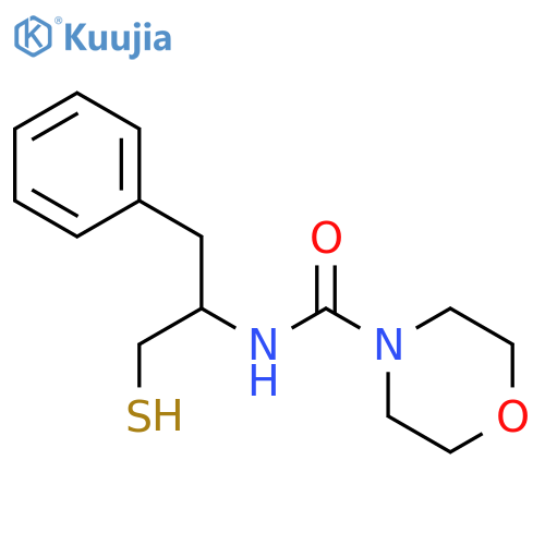 4-Morpholinecarboxamide, N-[1-(mercaptomethyl)-2-phenylethyl]-, (±)- structure