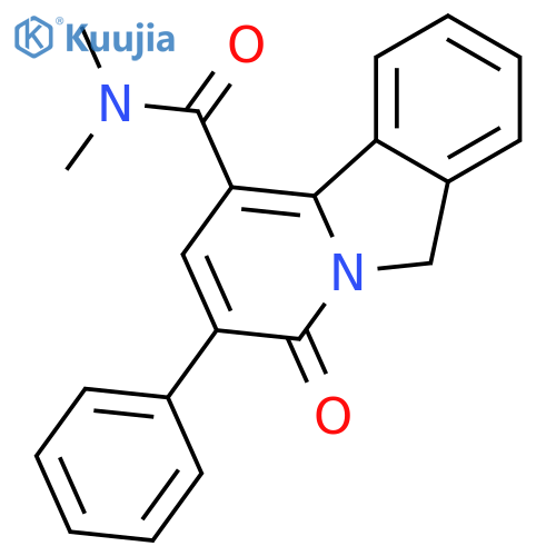 Pyrido[2,1-a]isoindole-1-carboxamide,4,6-dihydro-N,N-dimethyl-4-oxo-3-phenyl- structure