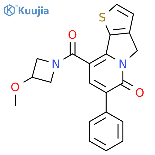 Thieno[2,3-a]indolizin-6(4H)-one,9-[(3-methoxy-1-azetidinyl)carbonyl]-7-phenyl- structure