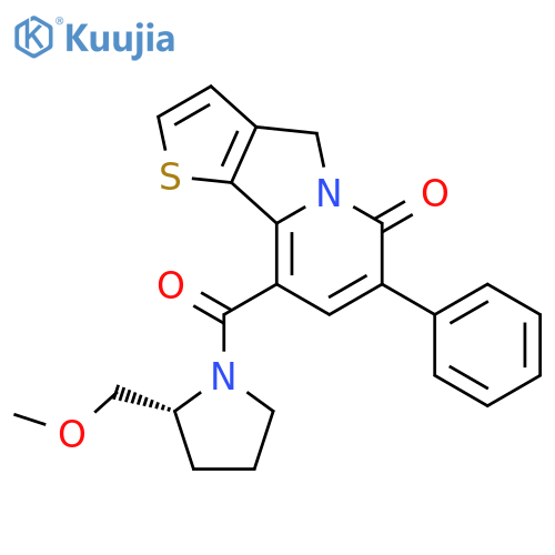 Pyrrolidine,1-[(4,6-dihydro-6-oxo-7-phenylthieno[2,3-a]indolizin-9-yl)carbonyl]-2-(methoxymethyl)-,(R)- (9CI) structure