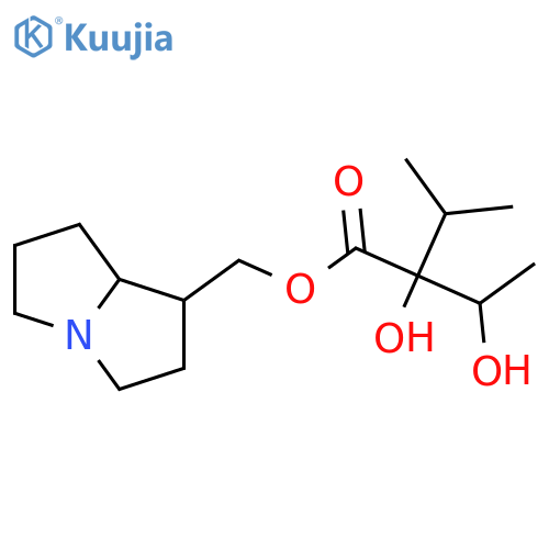 Butanoic acid,2,3-dihydroxy-2-(1-methylethyl)-, [(1R,7aS)-hexahydro-1H-pyrrolizin-1-yl]methylester, (2S,3R)- structure