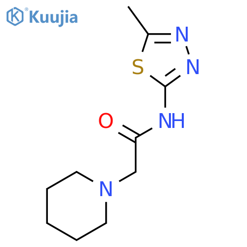 1-Piperidineacetamide,N-(5-methyl-1,3,4-thiadiazol-2-yl)- structure