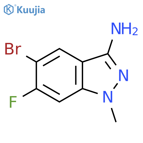 5-Bromo-6-fluoro-1-methylindazol-3-amine structure