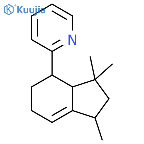 Pyridine, 2-(2,3,3a,4,5,6-hexahydro-1,3,3-trimethyl-1H-inden-4-yl)- structure