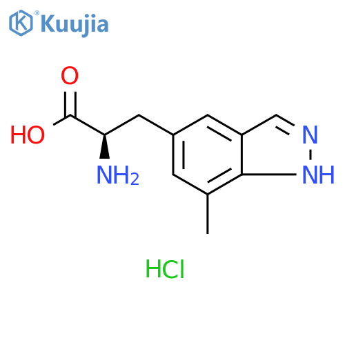 (R)-2-amino-3-(7-methyl-1H-indazol-5-yl)propanoic acid dihydrochloride structure