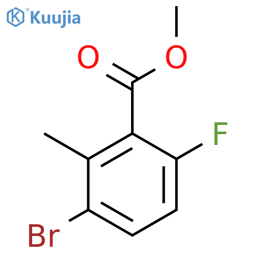 Methyl 3-bromo-6-fluoro-2-methylbenzoate structure