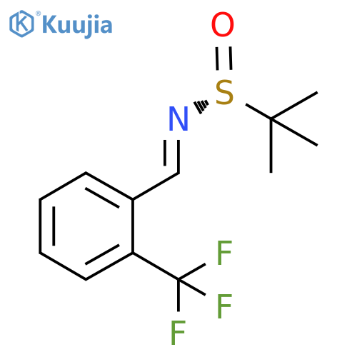 (R)-2-Methyl-N-(2-(trifluoromethyl)-benzylidene)propane-2-sulfinamide structure