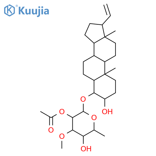 a-L-Galactopyranoside, (3b,4b,5b)-3-hydroxypregn-20-en-4-yl 6-deoxy-3-O-methyl-, 2-acetate (9CI) structure