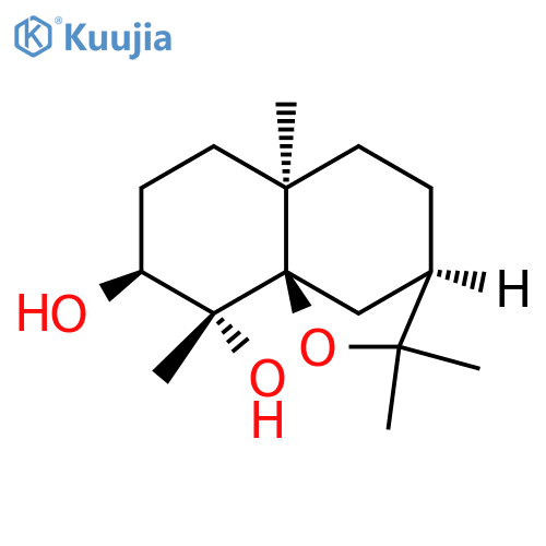 2H-3,9a-Methano-1-benzoxepin-8,9-diol,octahydro-2,2,5a,9-tetramethyl-, (3R,5aR,8S,9R,9aR)- structure