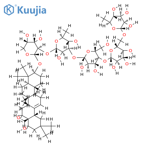 Oleanolic acid - 3-O-α-L-rhamnosyl(1→6)β-D- Galactosyl( 1→3)-β-D-glucosyl( 1→3)-α-L-rhamnosyl(1→2)-α-L-arabinoside structure
