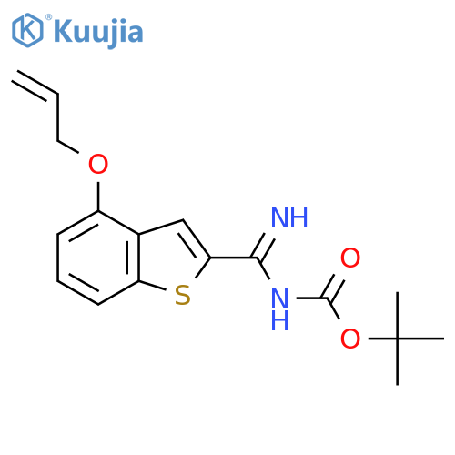 tert-Butyl ((4-(allyloxy)benzo[b]thiophen-2-yl)(imino)methyl)carbamate structure
