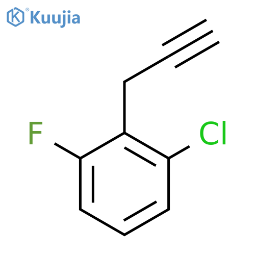 1-chloro-3-fluoro-2-(prop-2-yn-1-yl)benzene structure